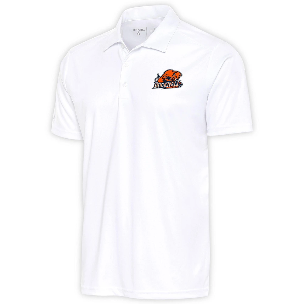 Men's Antigua White Bucknell Bison Tribute Polo