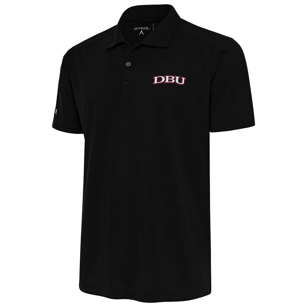 Men's Antigua Black Dallas Baptist Patriots Tribute Polo