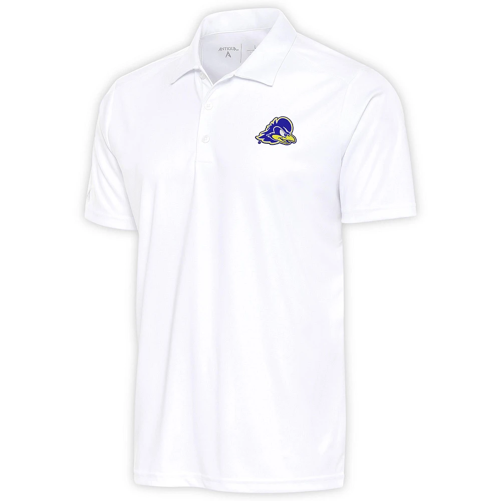 Men's Antigua White Delaware Fightin' Blue Hens Tribute Polo