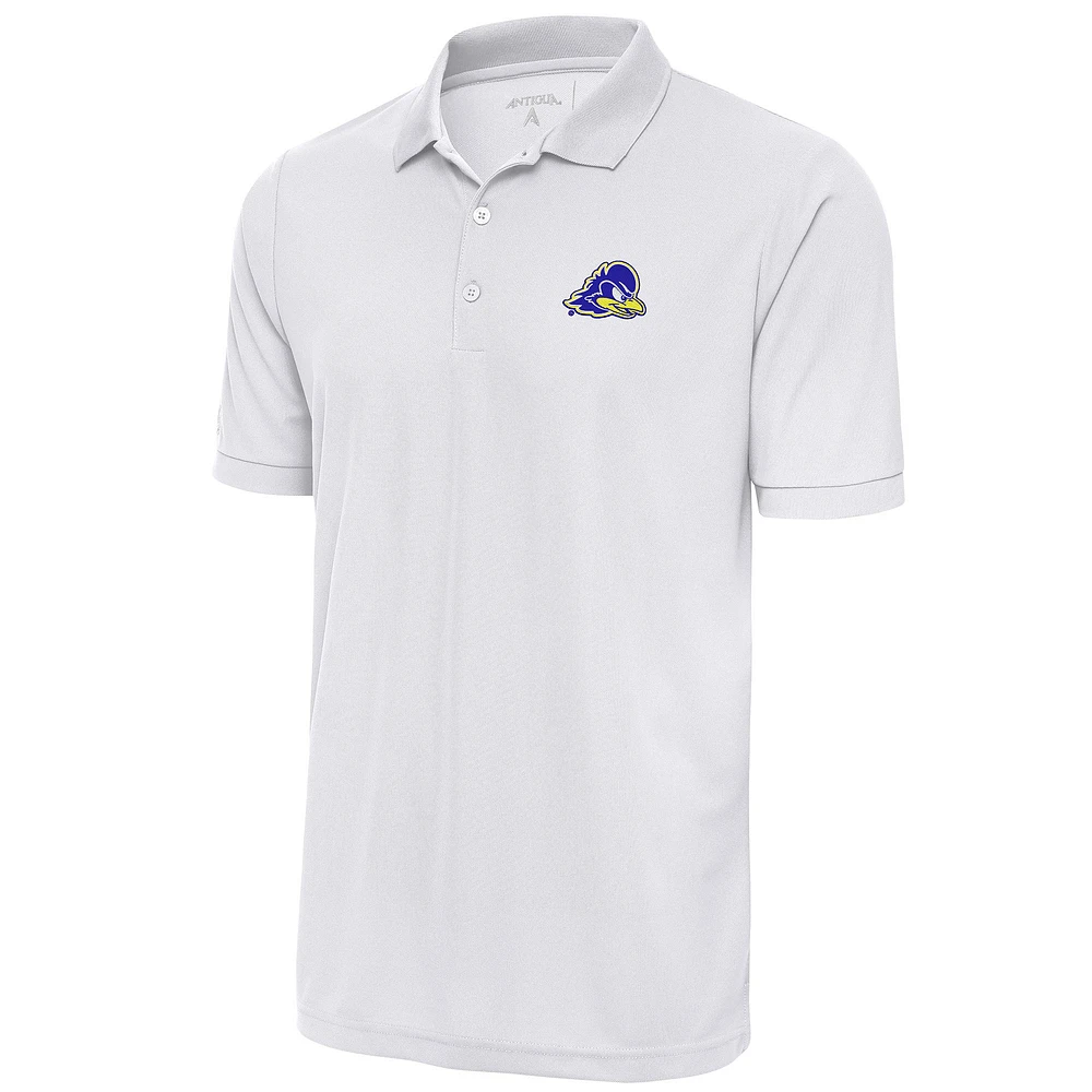 Men's Antigua White Delaware Fightin' Blue Hens Legacy Pique Polo