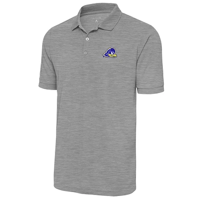 Men's Antigua  Heather Gray Delaware Fightin' Blue Hens Legacy Pique Polo