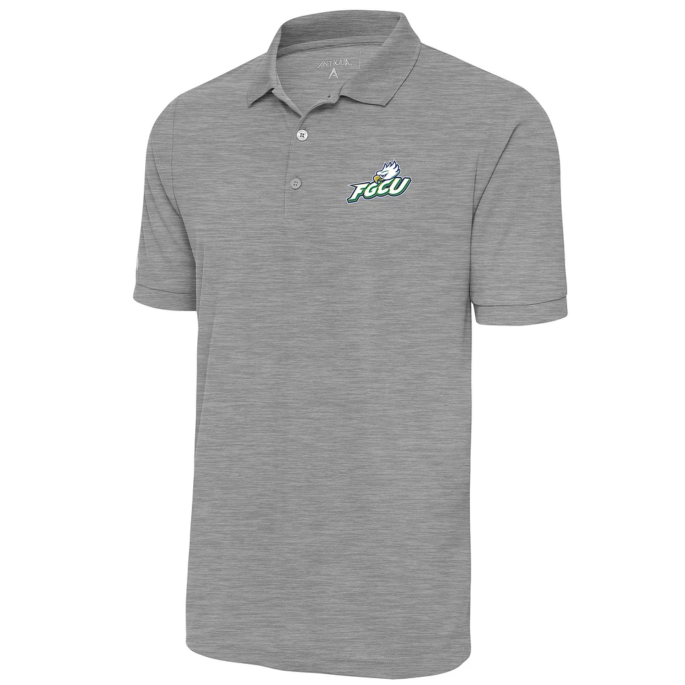 Men's Antigua Heather Gray Florida Gulf Coast Eagles Legacy Pique Polo