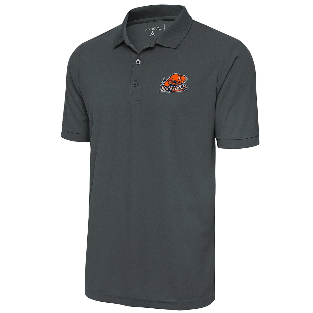 Men's Antigua Pewter Bucknell Bison Legacy Pique Polo