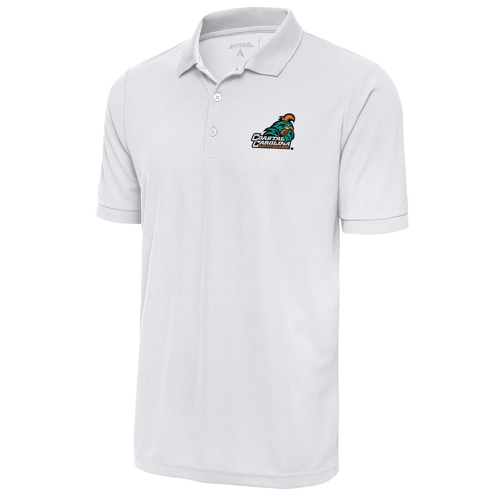 Men's Antigua White Coastal Carolina Chanticleers Legacy Pique Polo