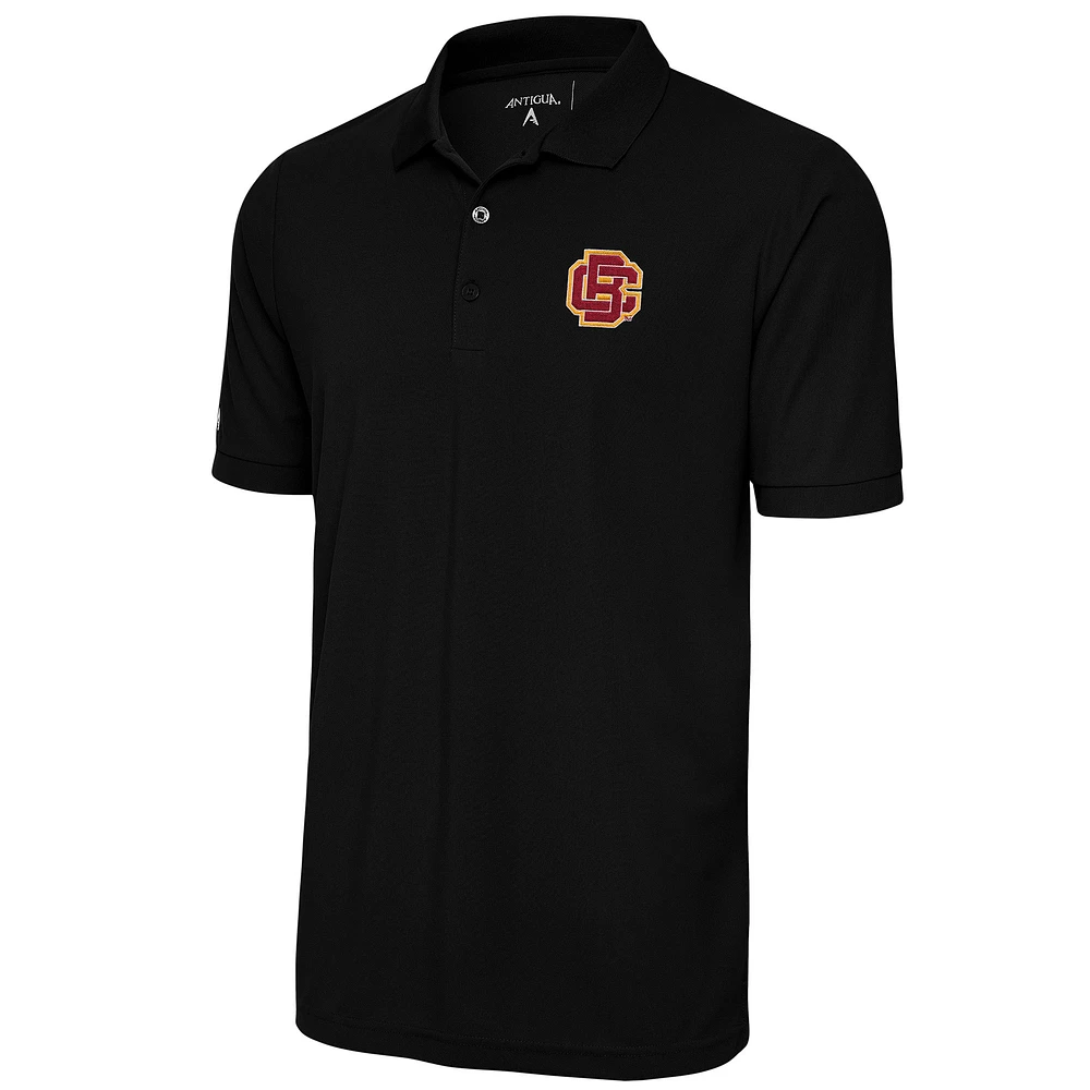 Men's Antigua Black Bethune-Cookman Wildcats Legacy Pique Polo