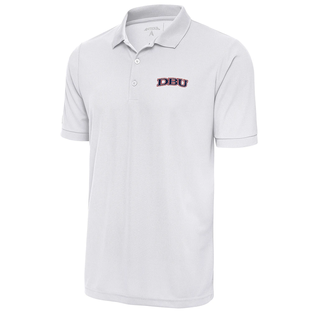 Men's Antigua White Dallas Baptist Patriots Legacy Pique Polo