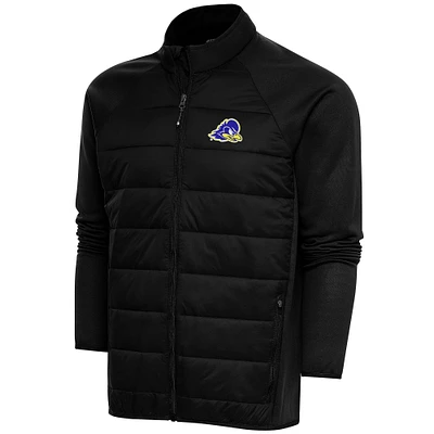 Men's Antigua Black Delaware Fightin' Blue Hens Altitude Quilted Full-Zip Jacket