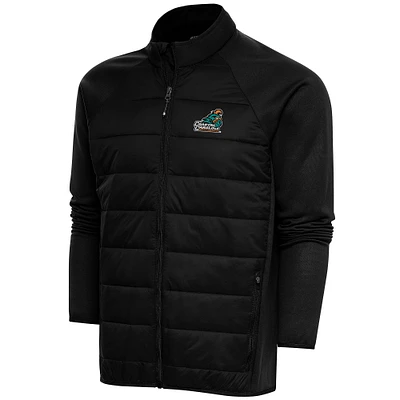 Men's Antigua Black Coastal Carolina Chanticleers Altitude Quilted Full-Zip Jacket