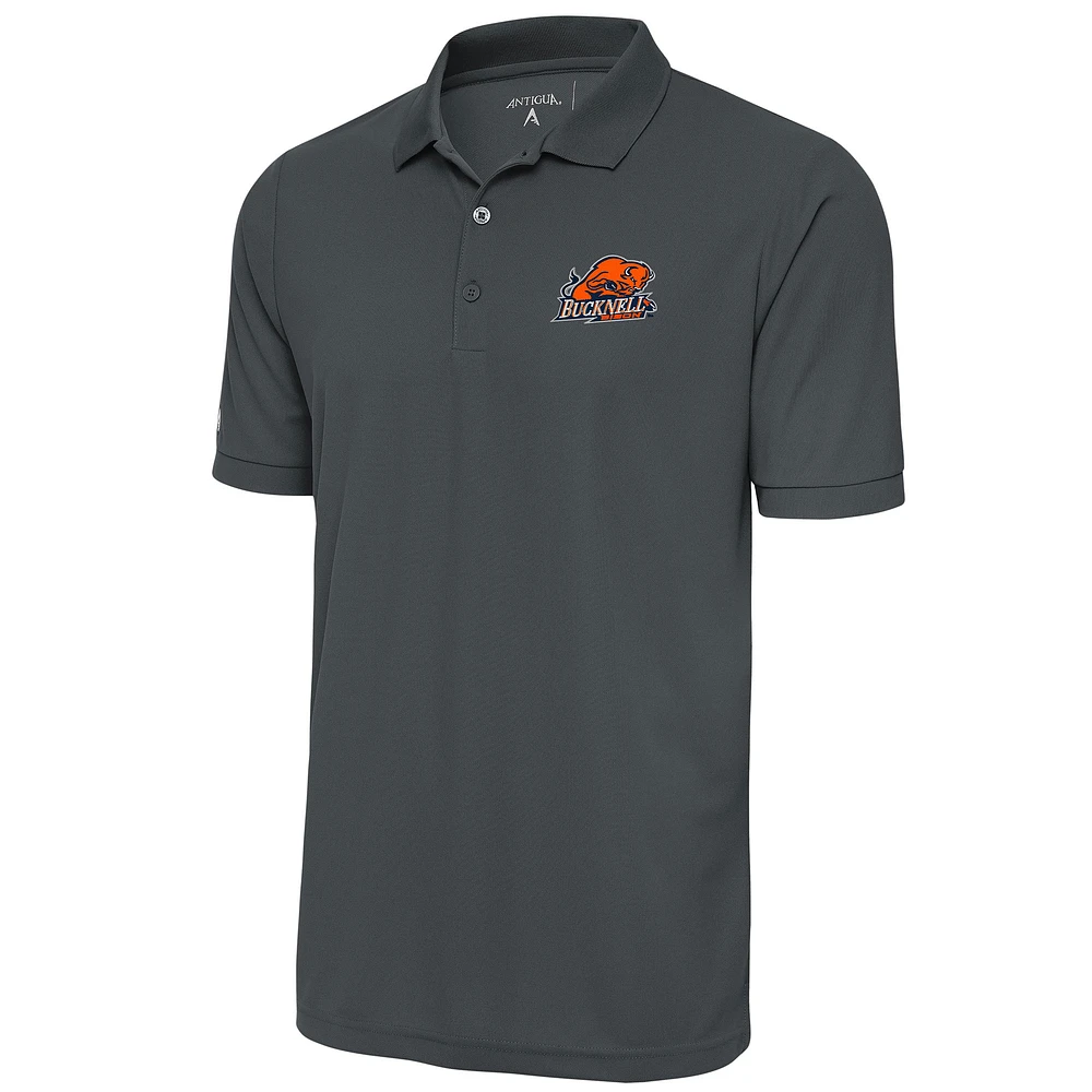Men's Antigua Pewter Bucknell Bison Big & Tall Legacy Pique Polo