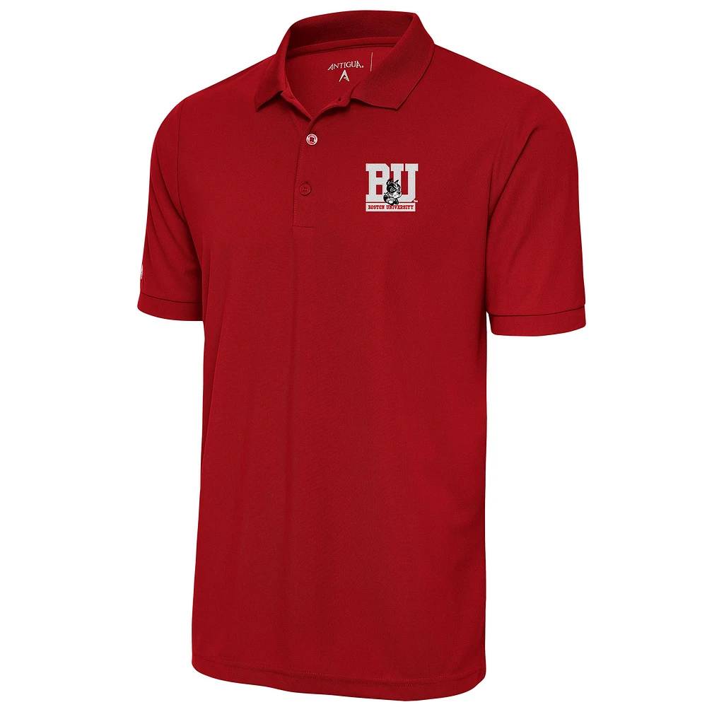 Men's Antigua Scarlet Boston University Big & Tall Legacy Pique Polo