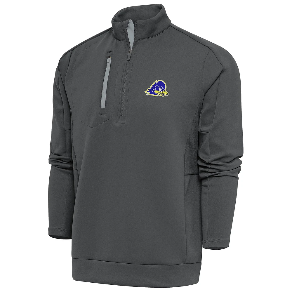 Men's Antigua /Pewter Delaware Fightin' Blue Hens Generation Quarter-Zip Pullover Top