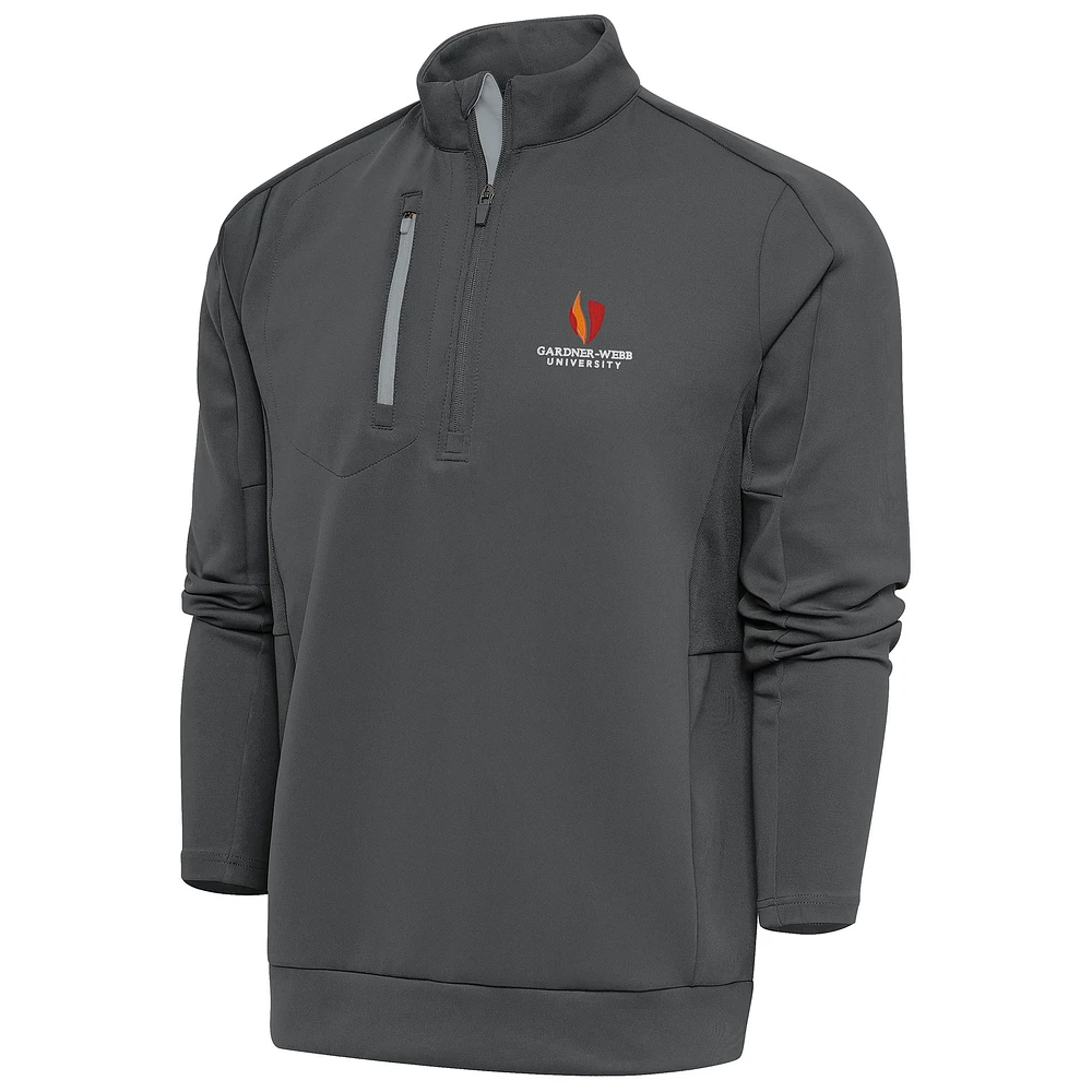 Men's Antigua /Pewter Gardner-Webb Bulldogs Generation Quarter-Zip Pullover Top