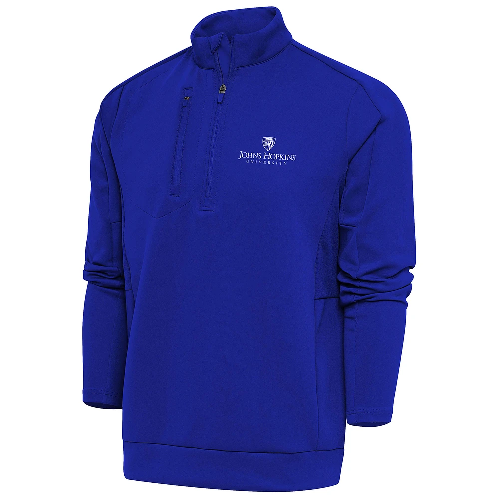 Men's Antigua Royal Johns Hopkins Blue Jays Generation Quarter-Zip Pullover Top
