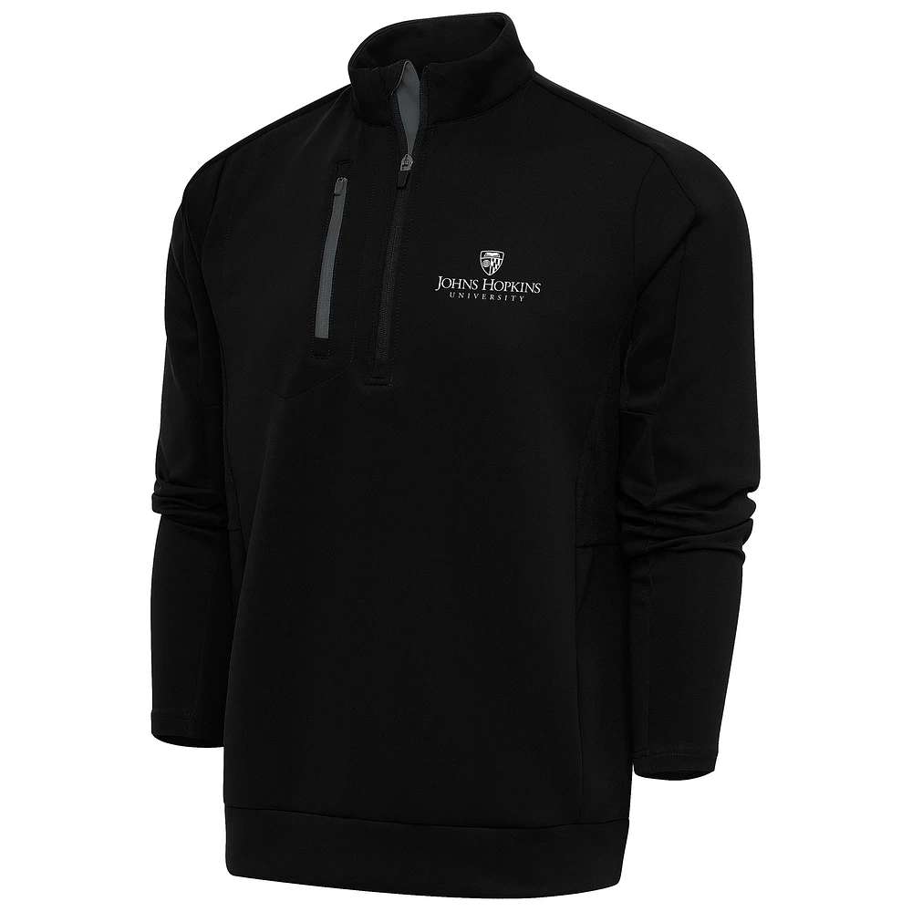 Men's Antigua /Pewter Johns Hopkins Blue Jays Generation Quarter-Zip Pullover Top