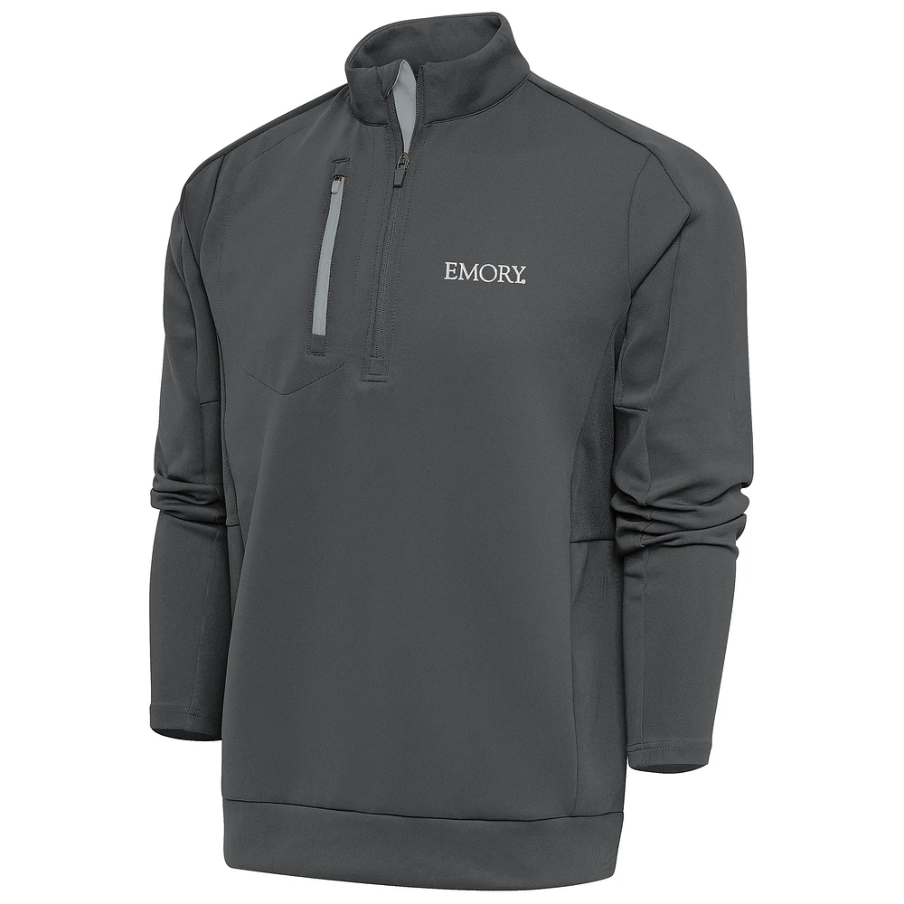 Men's Antigua /Pewter Emory Eagles Generation Quarter-Zip Pullover Top