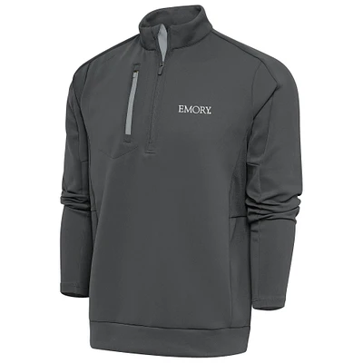 Men's Antigua /Pewter Emory Eagles Generation Quarter-Zip Pullover Top