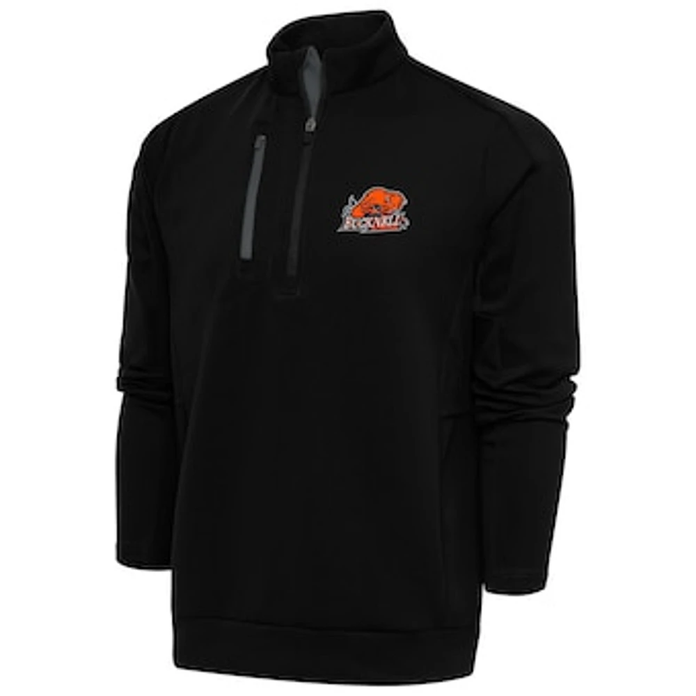 Men's Antigua /Pewter Bucknell Bison Generation Quarter-Zip Pullover Top