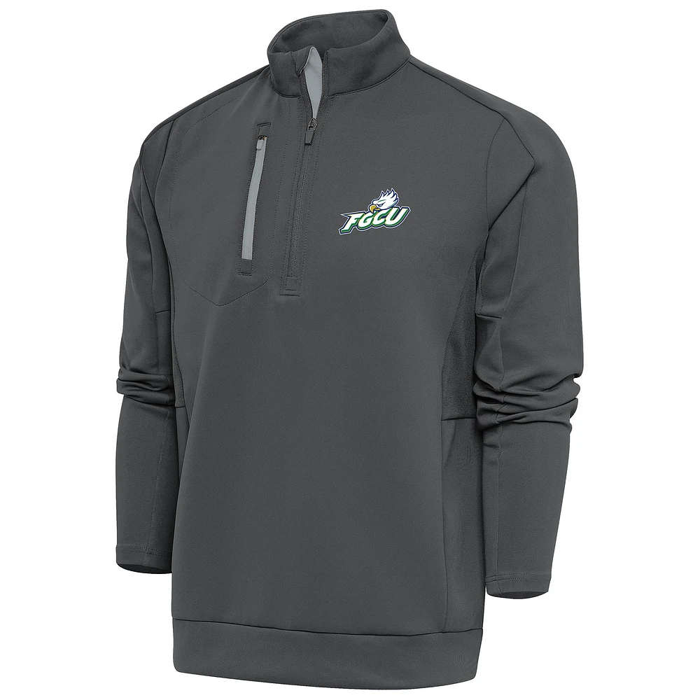 Men's Antigua Pewter Florida Gulf Coast Eagles Generation Quarter-Zip Pullover Top