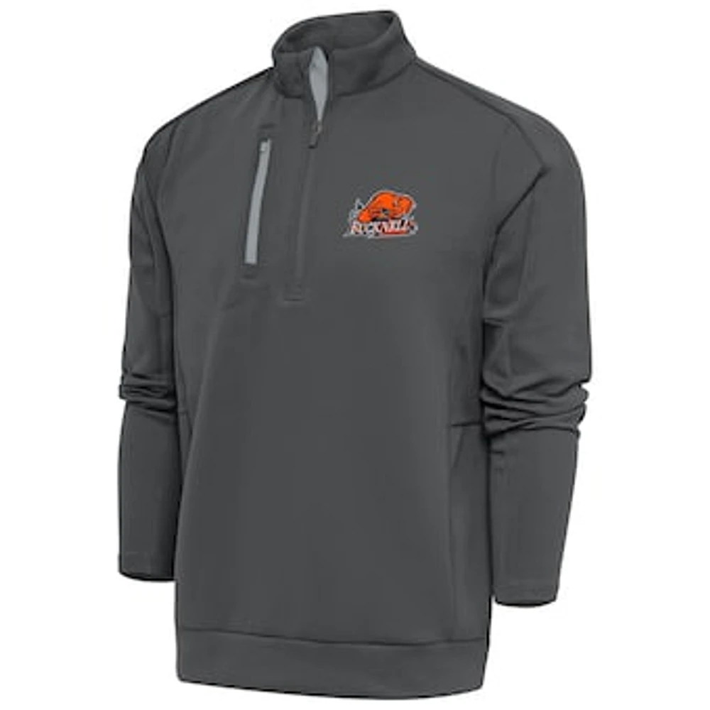 Men's Antigua /Pewter Bucknell Bison Generation Quarter-Zip Pullover Top