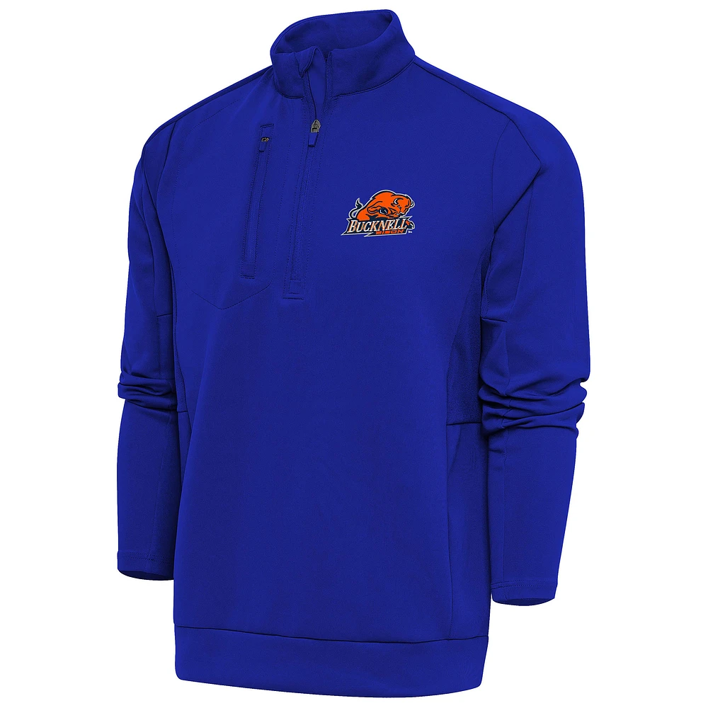 Men's Antigua Royal Bucknell Bison Generation Quarter-Zip Pullover Top