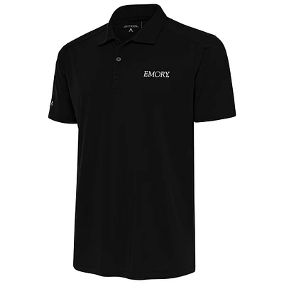 Men's Antigua Black Emory Eagles Big & Tall Tribute Polo