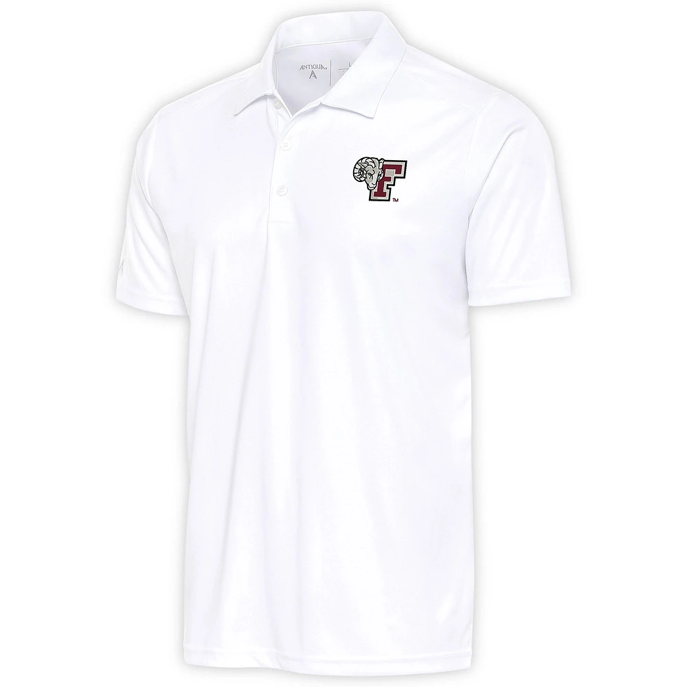 Men's Antigua White Fordham Rams Big & Tall Tribute Polo