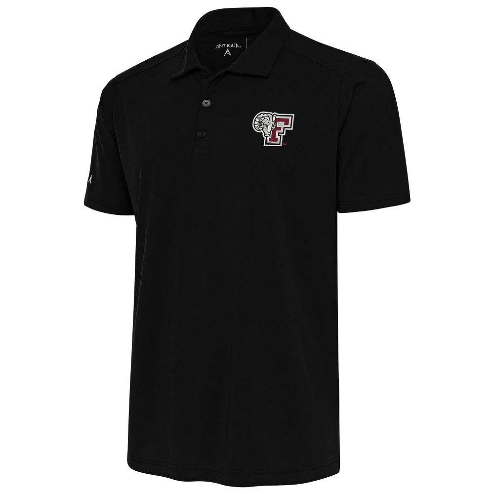 Men's Antigua Black Fordham Rams Big & Tall Tribute Polo