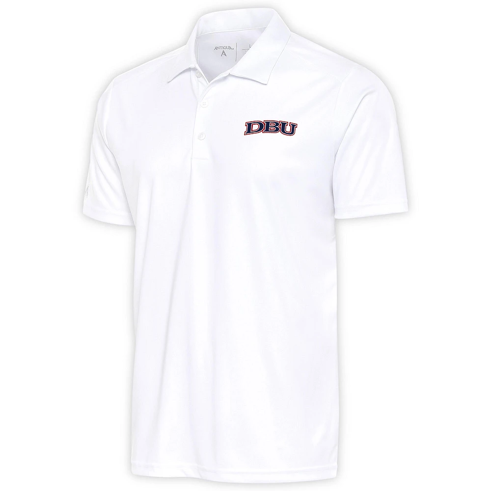 Men's Antigua White Dallas Baptist Patriots Big & Tall Tribute Polo