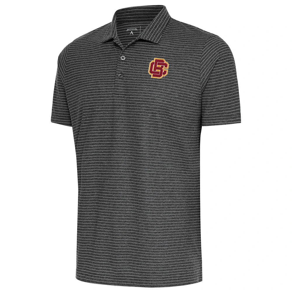 Men's Antigua Heather Black/Silver Bethune-Cookman Wildcats Esteem Polo