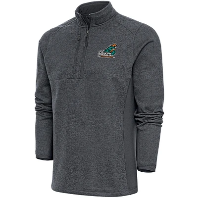 Men's Antigua Charcoal Coastal Carolina Chanticleers Course Quarter-Zip Top