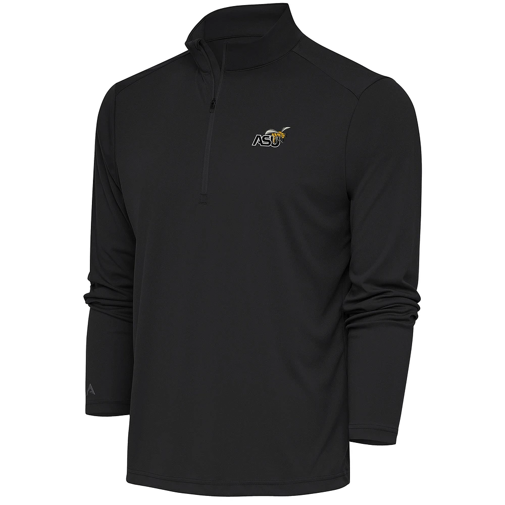 Men's Antigua Charcoal Alabama State Hornets Tribute Quarter-Zip Top