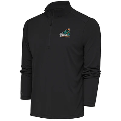 Men's Antigua Charcoal Coastal Carolina Chanticleers Tribute Quarter-Zip Top