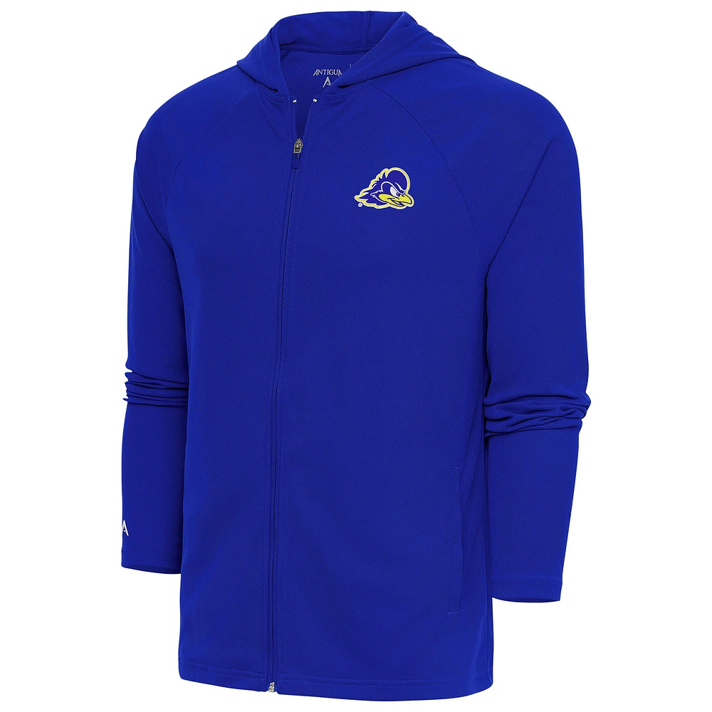 Men's Antigua Royal Delaware Fightin' Blue Hens Legacy Full-Zip Hoodie