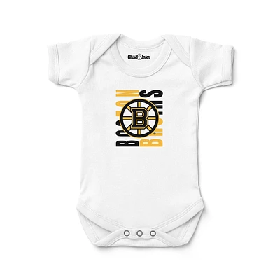 Newborn & Infant Chad Jake White Boston Bruins Bodysuit