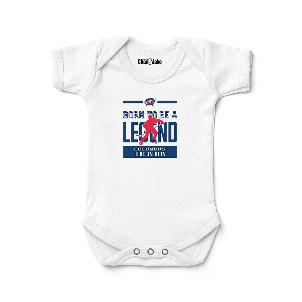 Newborn & Infant Chad Jake White Columbus Blue Jackets Legend Bodysuit
