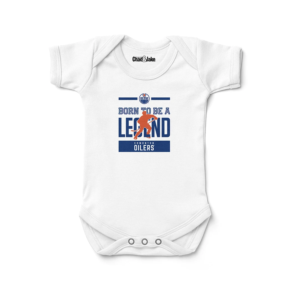 Newborn & Infant Chad Jake White Edmonton Oilers Legend Bodysuit