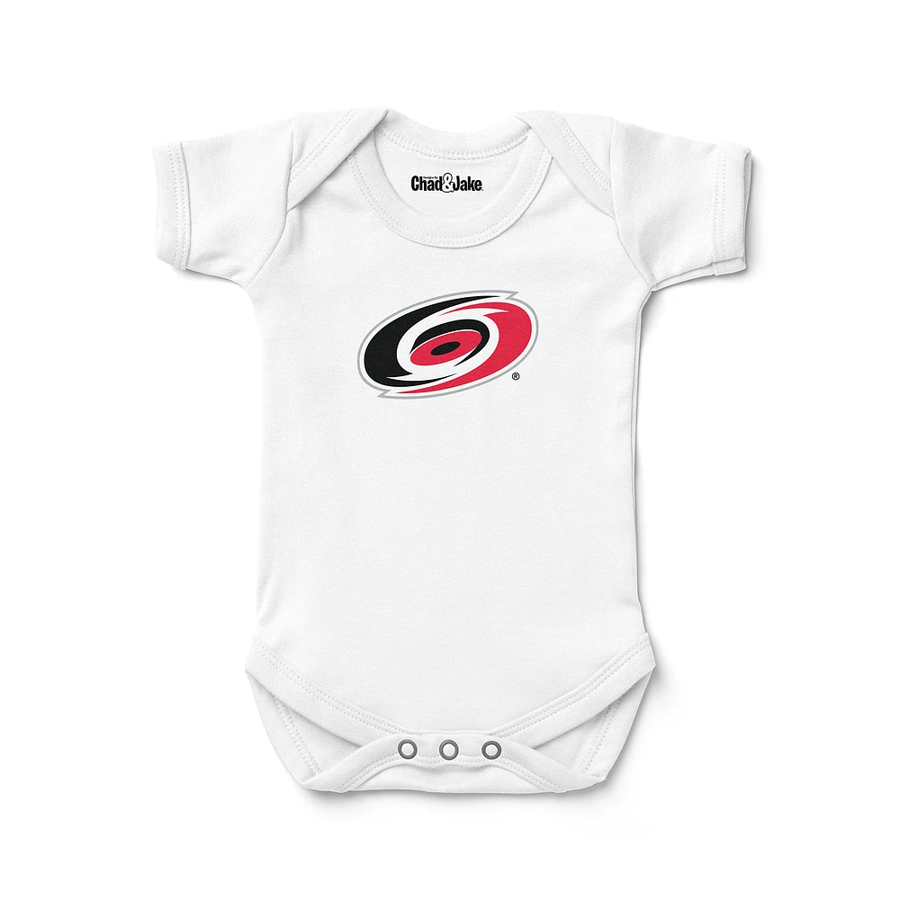 Newborn & Infant Chad Jake White Carolina Hurricanes Logo Bodysuit
