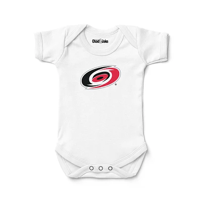 Newborn & Infant Chad Jake White Carolina Hurricanes Logo Bodysuit