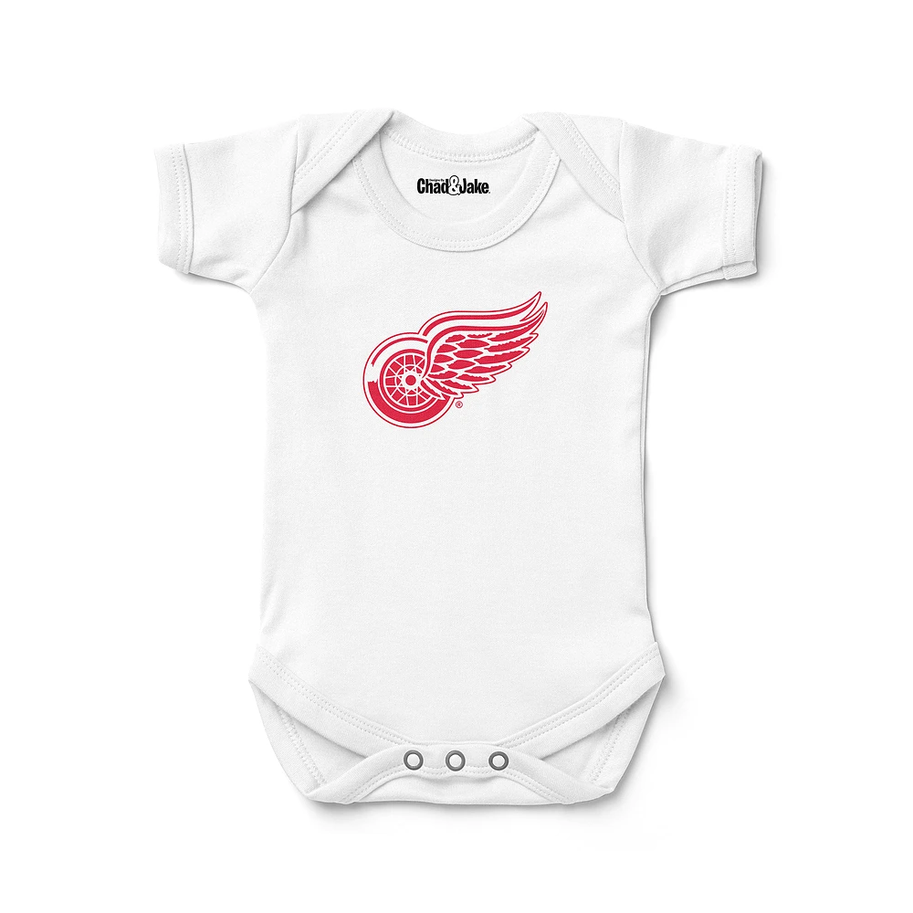 Newborn & Infant Chad Jake White Detroit Red Wings Logo Bodysuit
