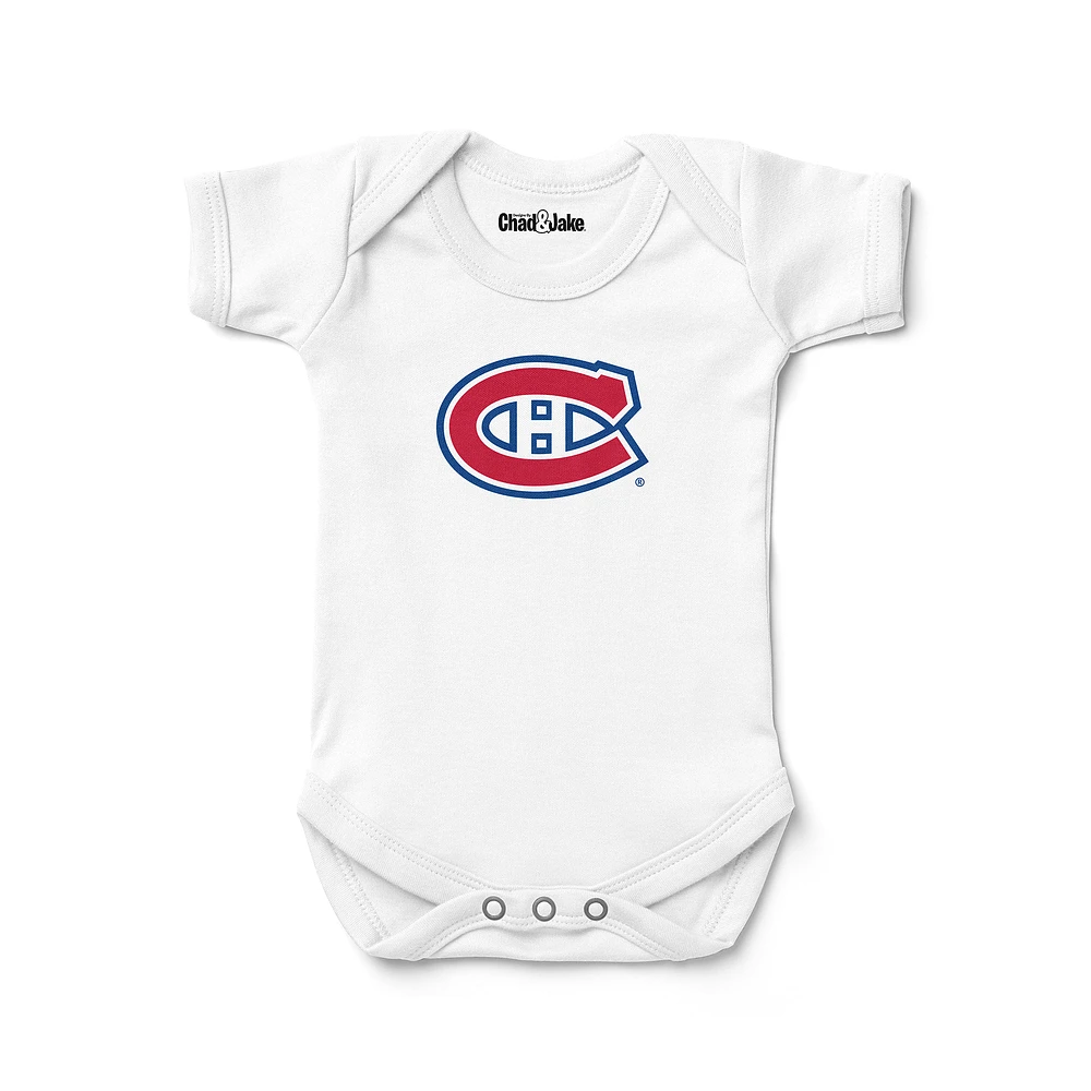Newborn & Infant Chad Jake White Montreal Canadiens Logo Bodysuit