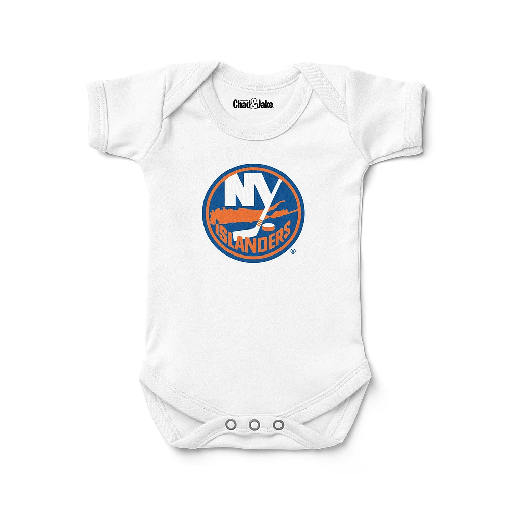 Newborn & Infant Chad Jake White New York Islanders Logo Bodysuit
