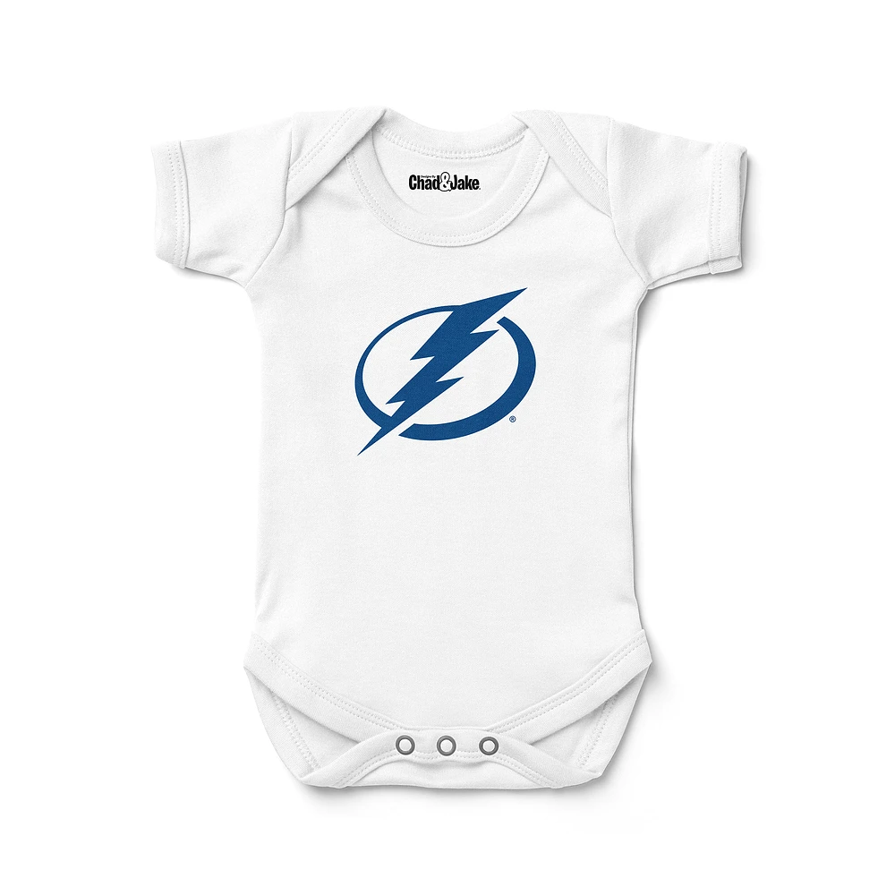 Newborn & Infant Chad Jake White Tampa Bay Lightning Logo Bodysuit