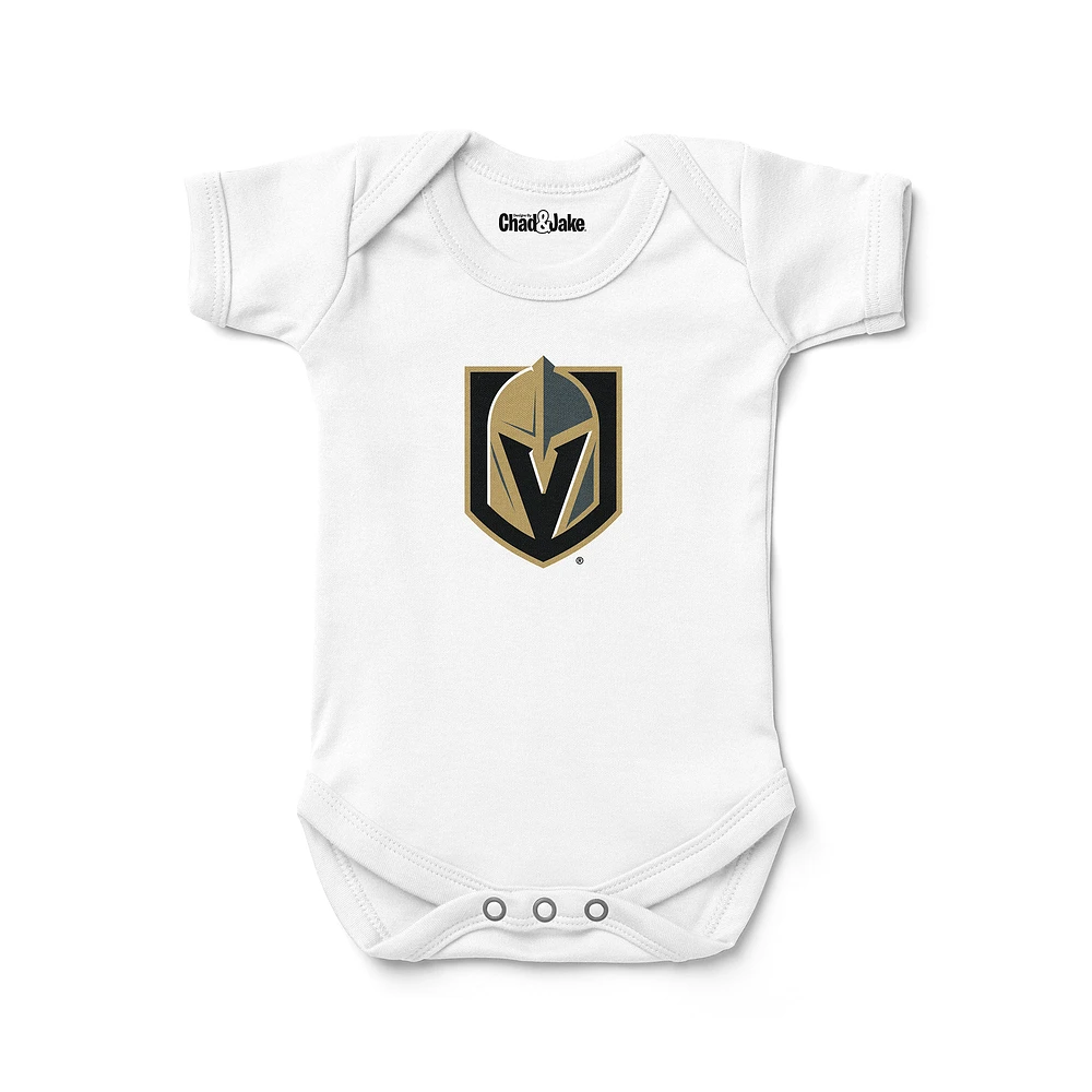 Newborn & Infant Chad Jake White Vegas Golden Knights Logo Bodysuit