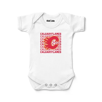Newborn & Infant Chad Jake White Calgary Flames Retro Bodysuit
