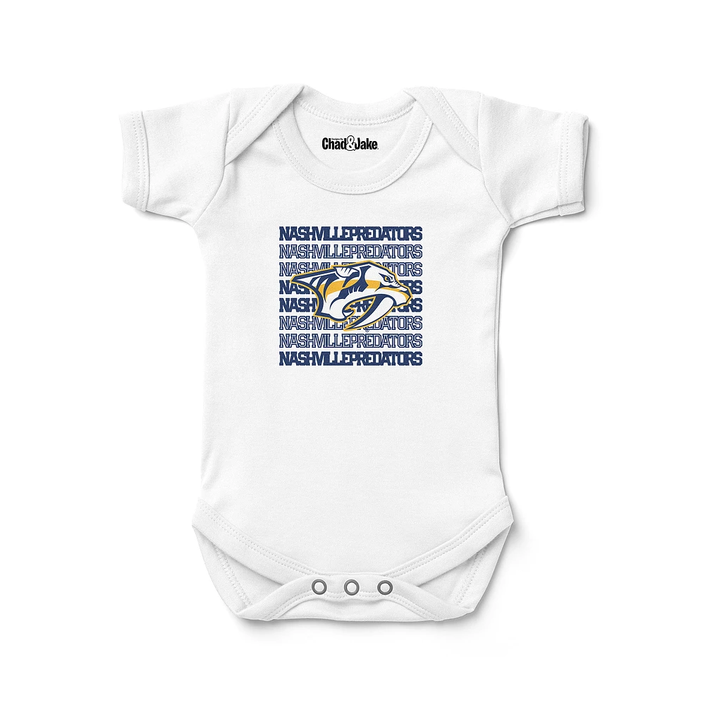Newborn & Infant Chad Jake White Nashville Predators Retro Bodysuit