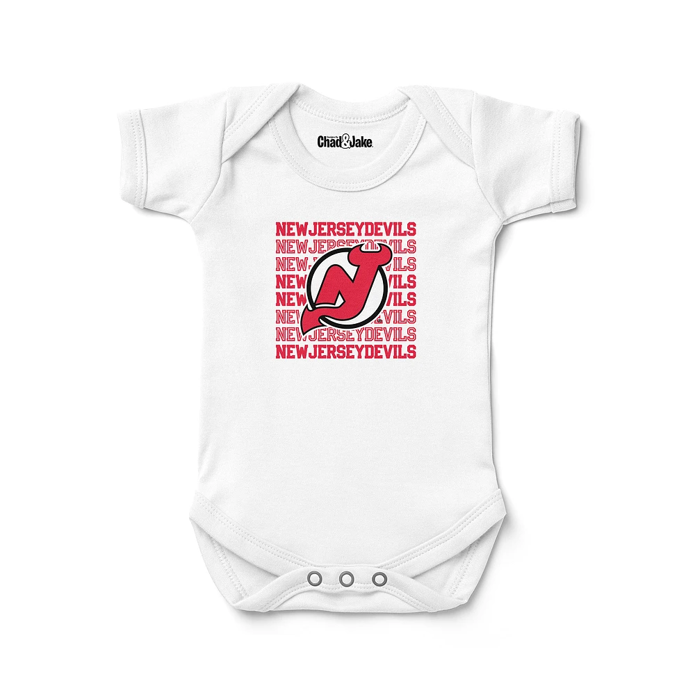 Newborn & Infant Chad Jake White New Jersey Devils Retro Bodysuit