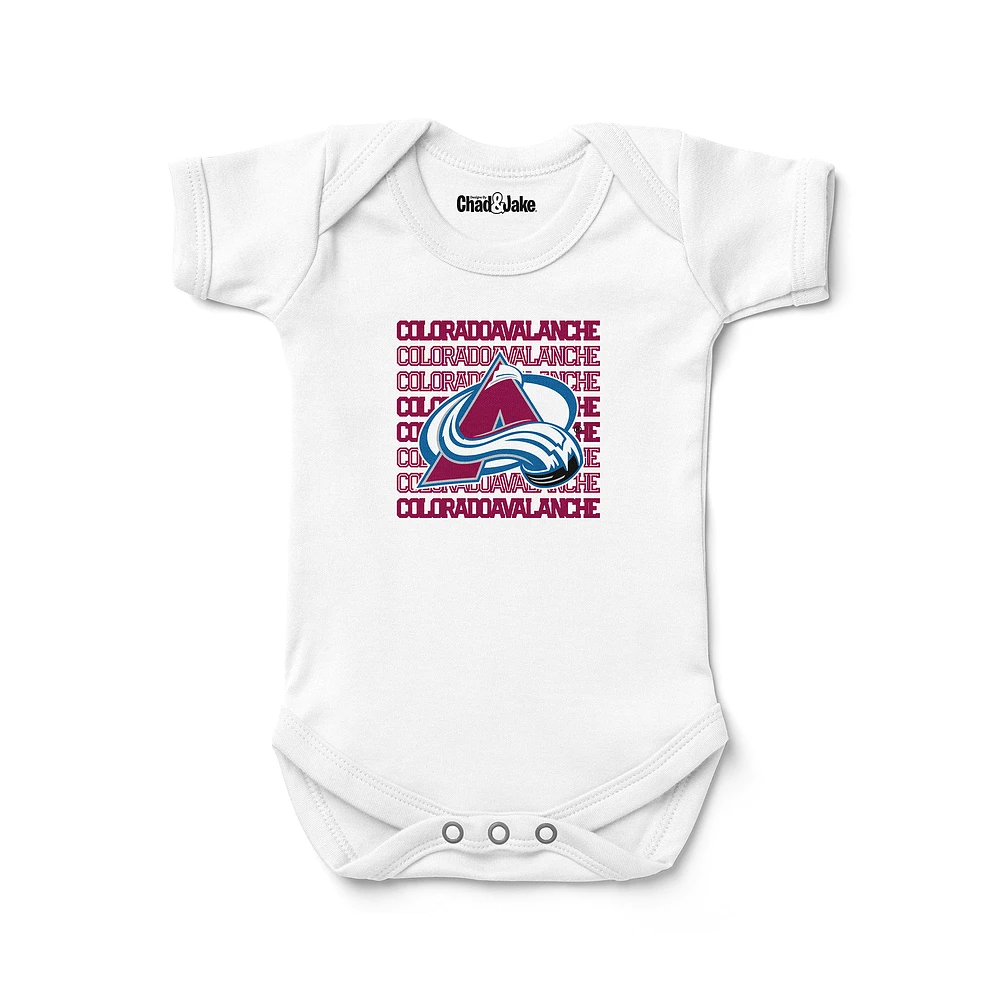 Newborn & Infant Chad Jake White Colorado Avalanche Retro Bodysuit