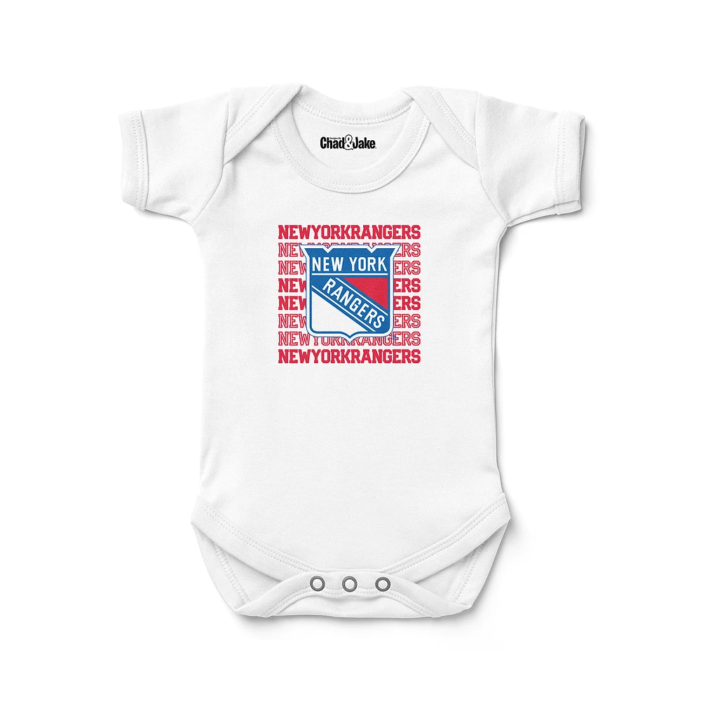 Newborn & Infant Chad Jake White New York Rangers Retro Bodysuit