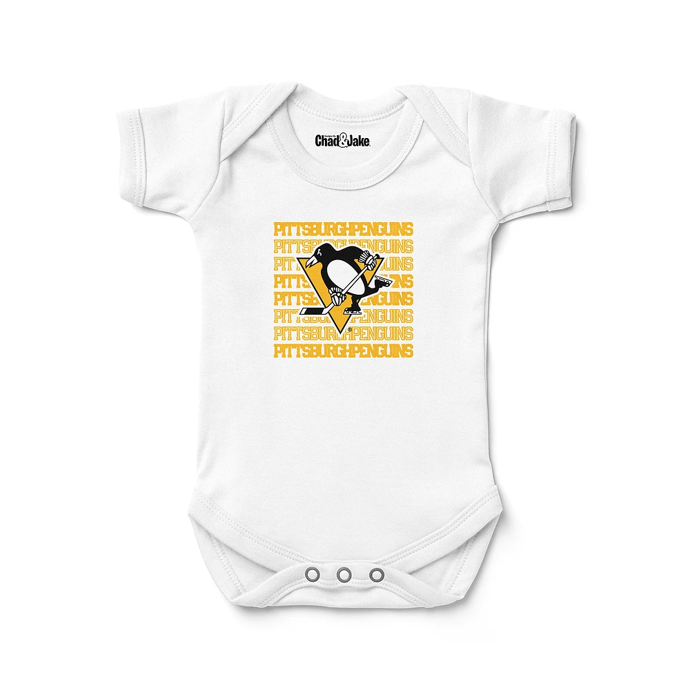 Newborn & Infant Chad Jake White Pittsburgh Penguins Retro Bodysuit