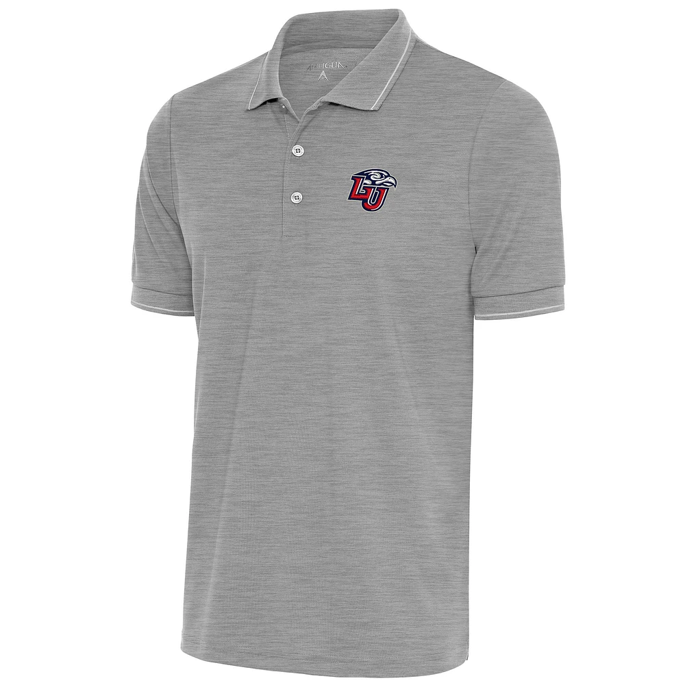 Men's Antigua Heather Gray Liberty Flames Affluent Polo